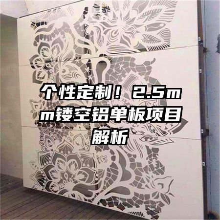 個性定制！2.5mm鏤空鋁單板項目解析